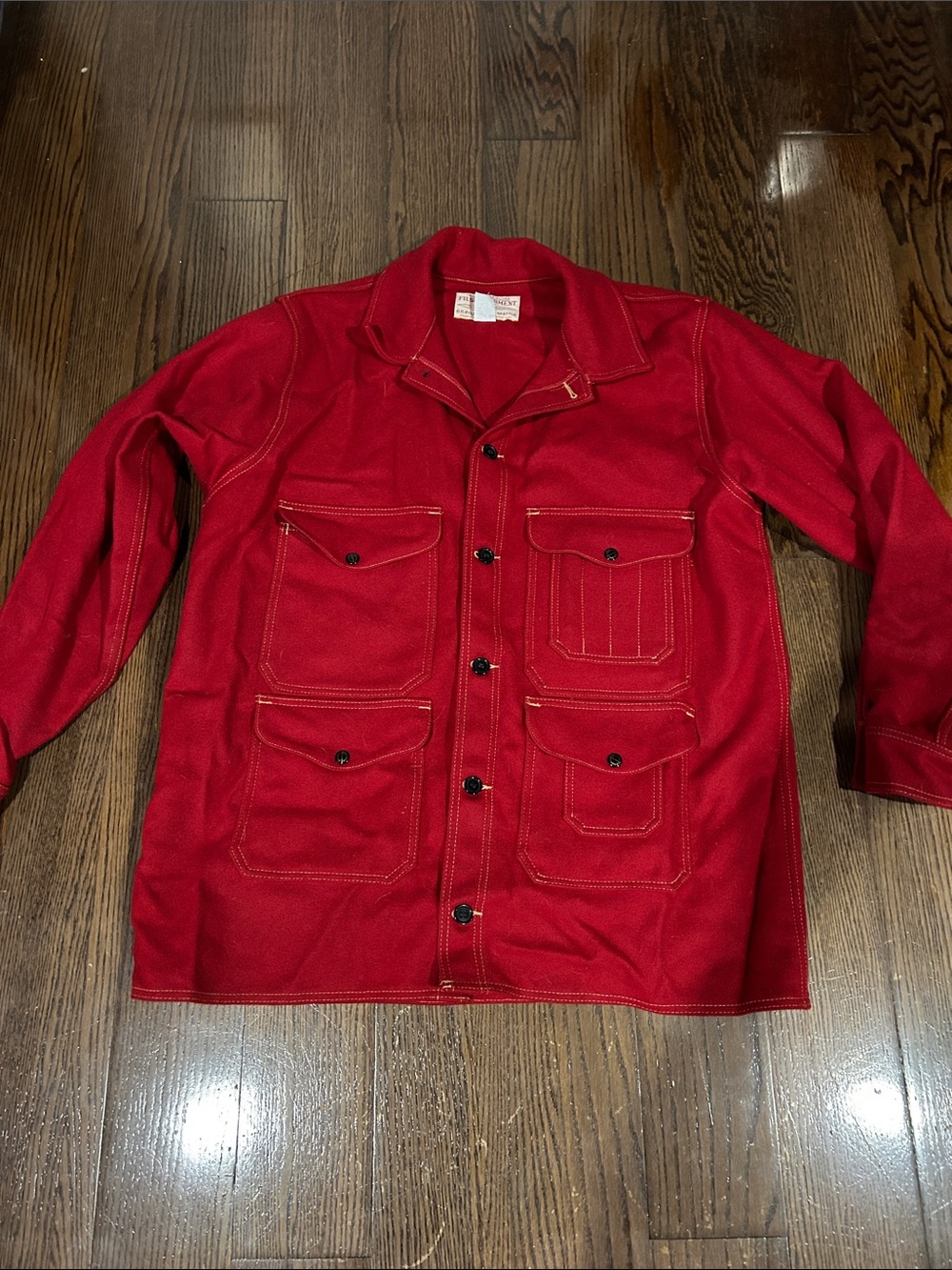 Amazing Filson Scarlet Red Cruiser Edition white stitch No 12 1897 jacket 3XL - Picture 3 of 7